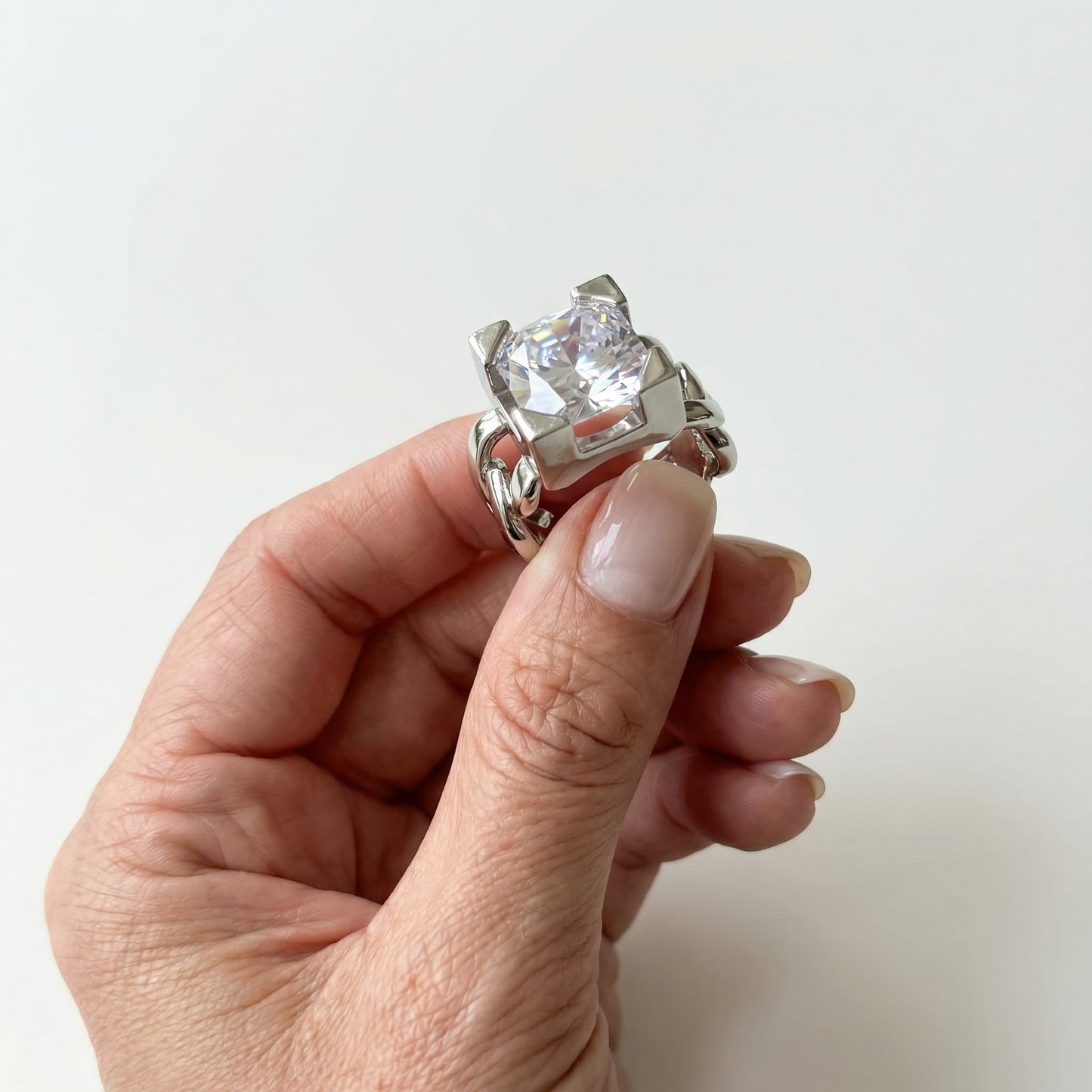 LuxeLink Glass Square Ring - Voisson