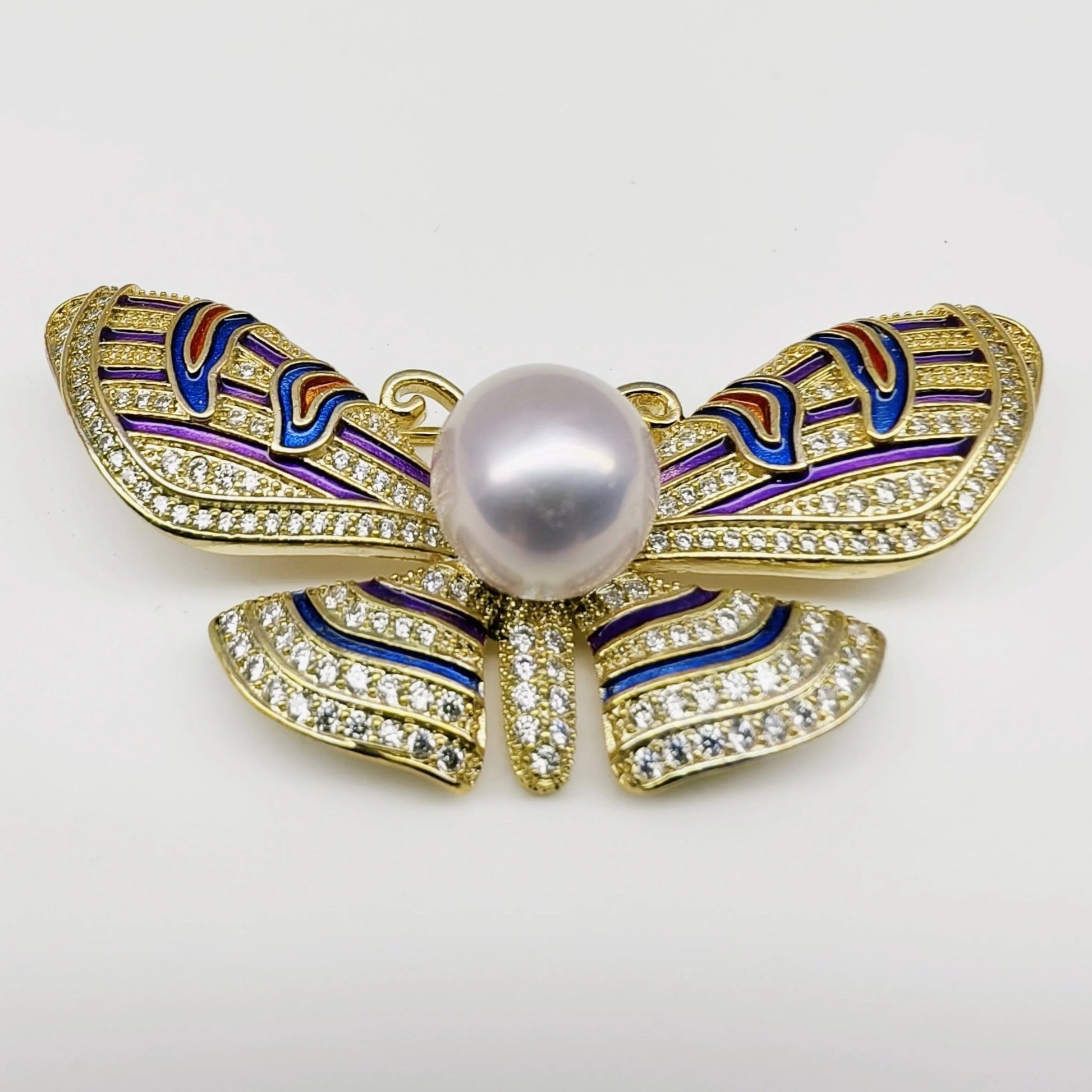 Majestic Pearl Wing Brooch - Voisson