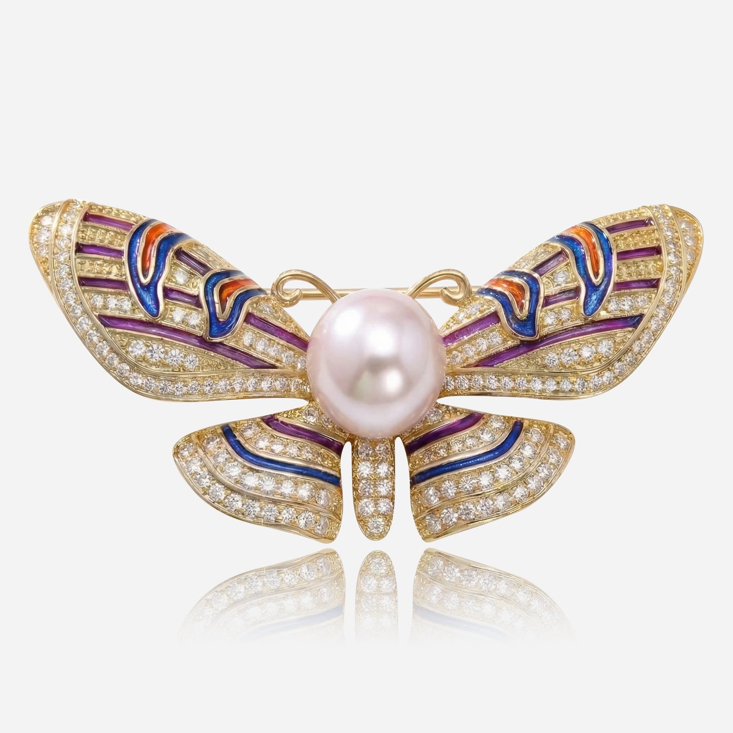 Majestic Pearl Wing Brooch - Voisson
