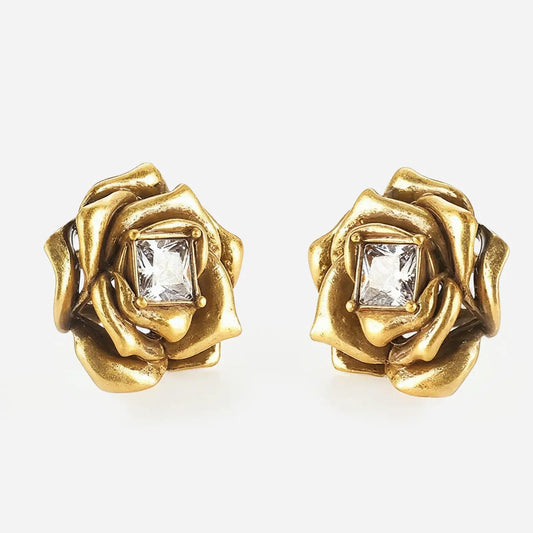 MajesticRose Zircon Stud Earrings - Voisson