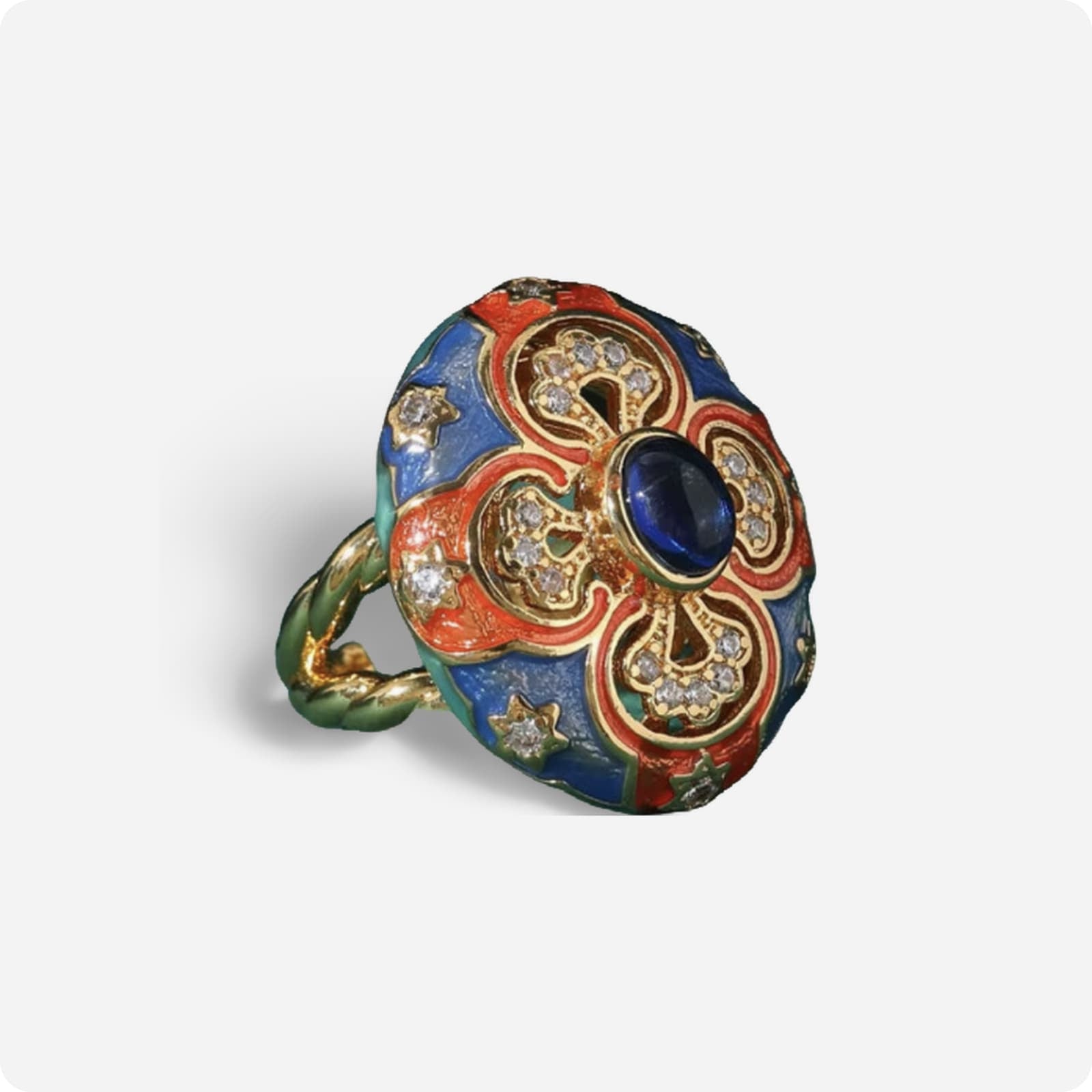 Majesty Enamel Medallion Ring – Voisson