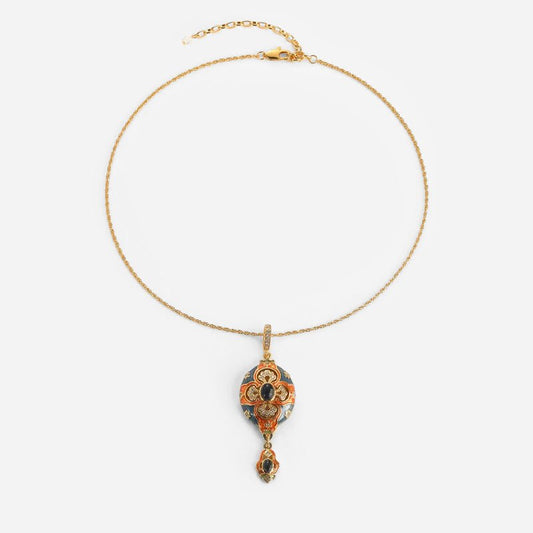 Majesty Enamel Pendant Necklace - Voisson