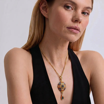 Majesty Enamel Pendant Necklace - Voisson