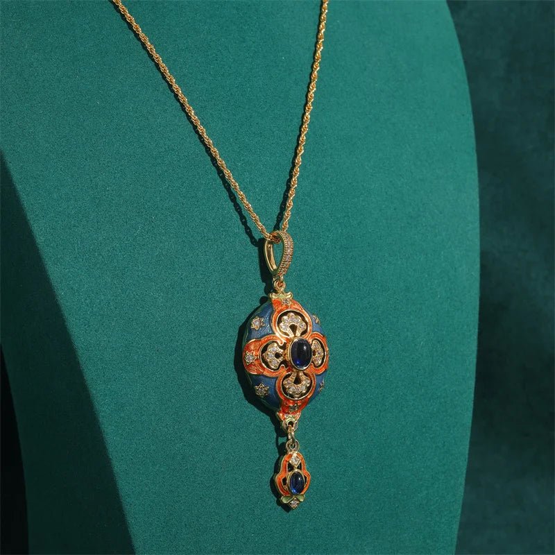 Majesty Enamel Pendant Necklace - Voisson