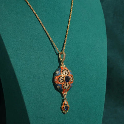 Majesty Enamel Pendant Necklace - Voisson
