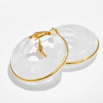 Marble Glow Hoop Earrings - Voisson