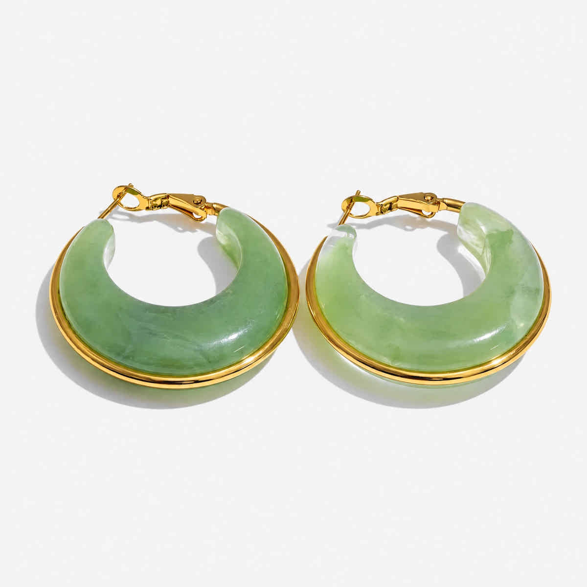 Marble Glow Hoop Earrings - Voisson