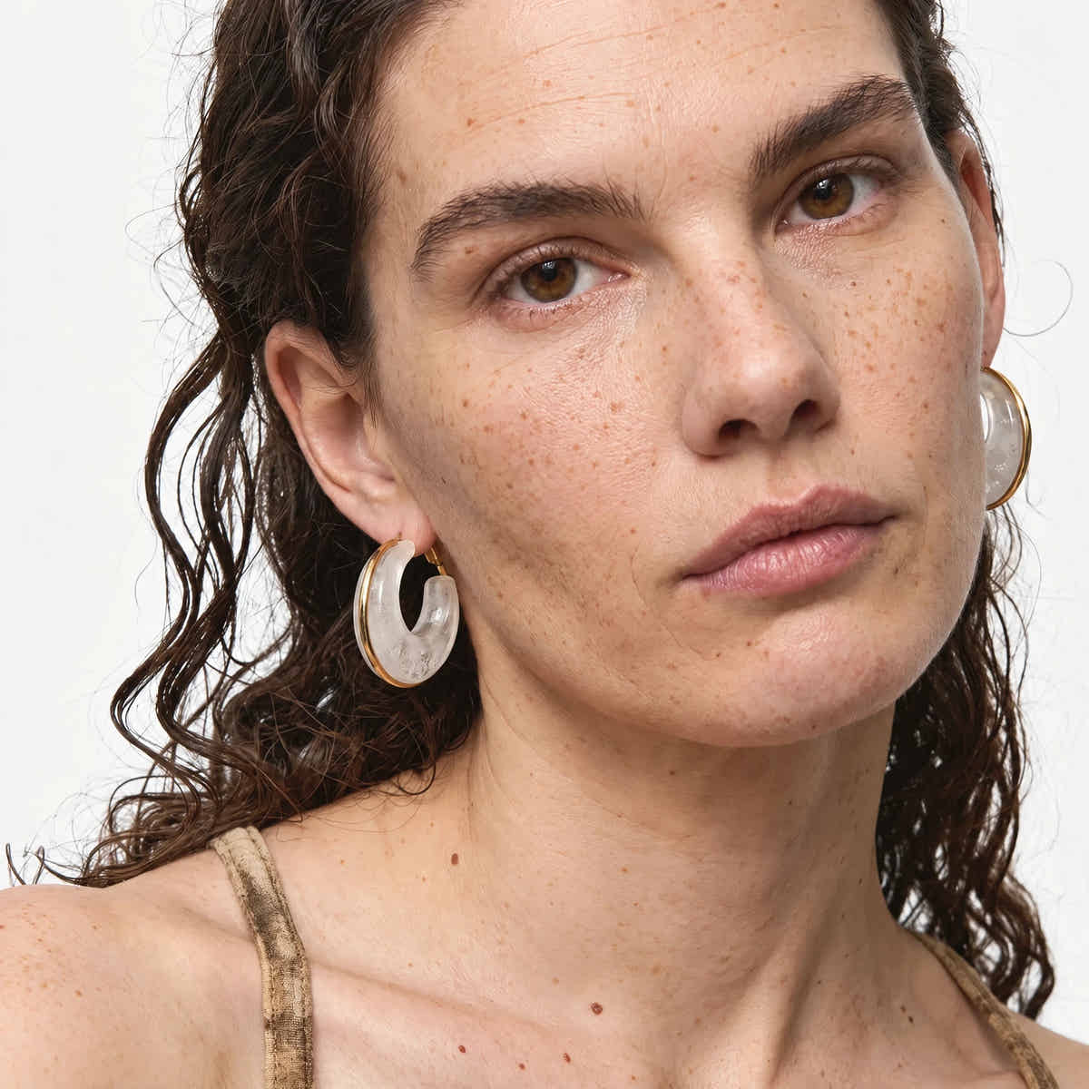 Marble Glow Hoop Earrings - Voisson