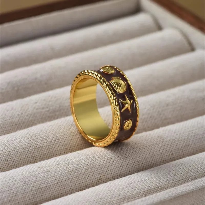 MarineSpark Enamel Retro Ring - Voisson