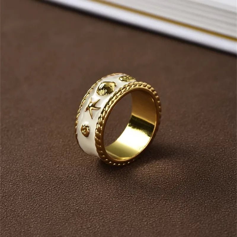 MarineSpark Enamel Retro Ring - Voisson