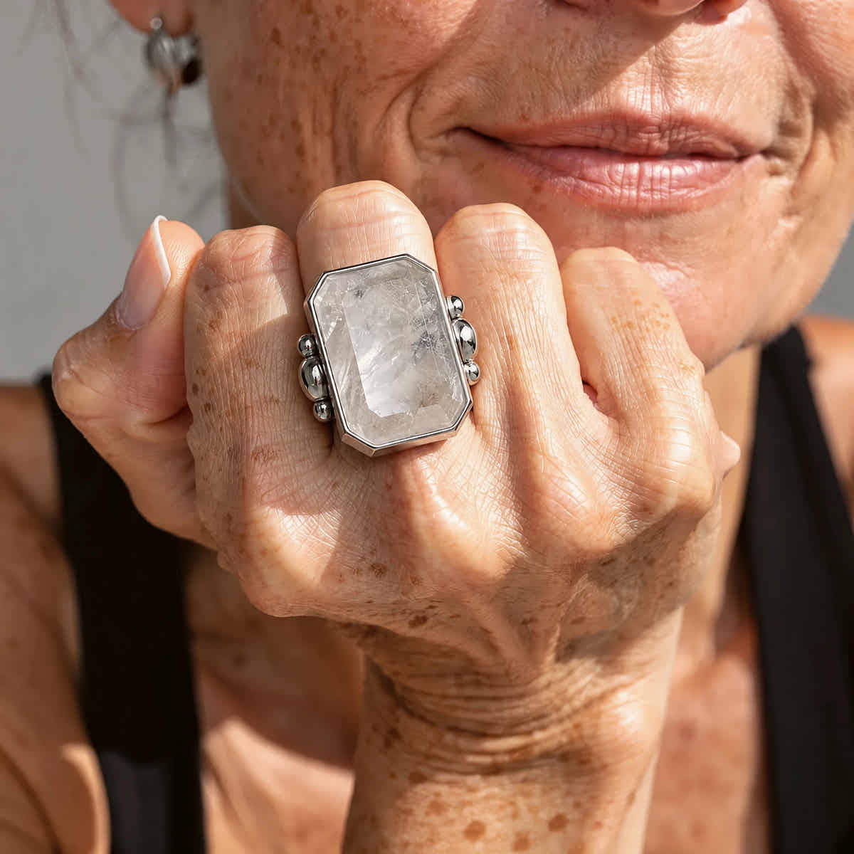 Marique French Vintage Crystal Ring - Voisson