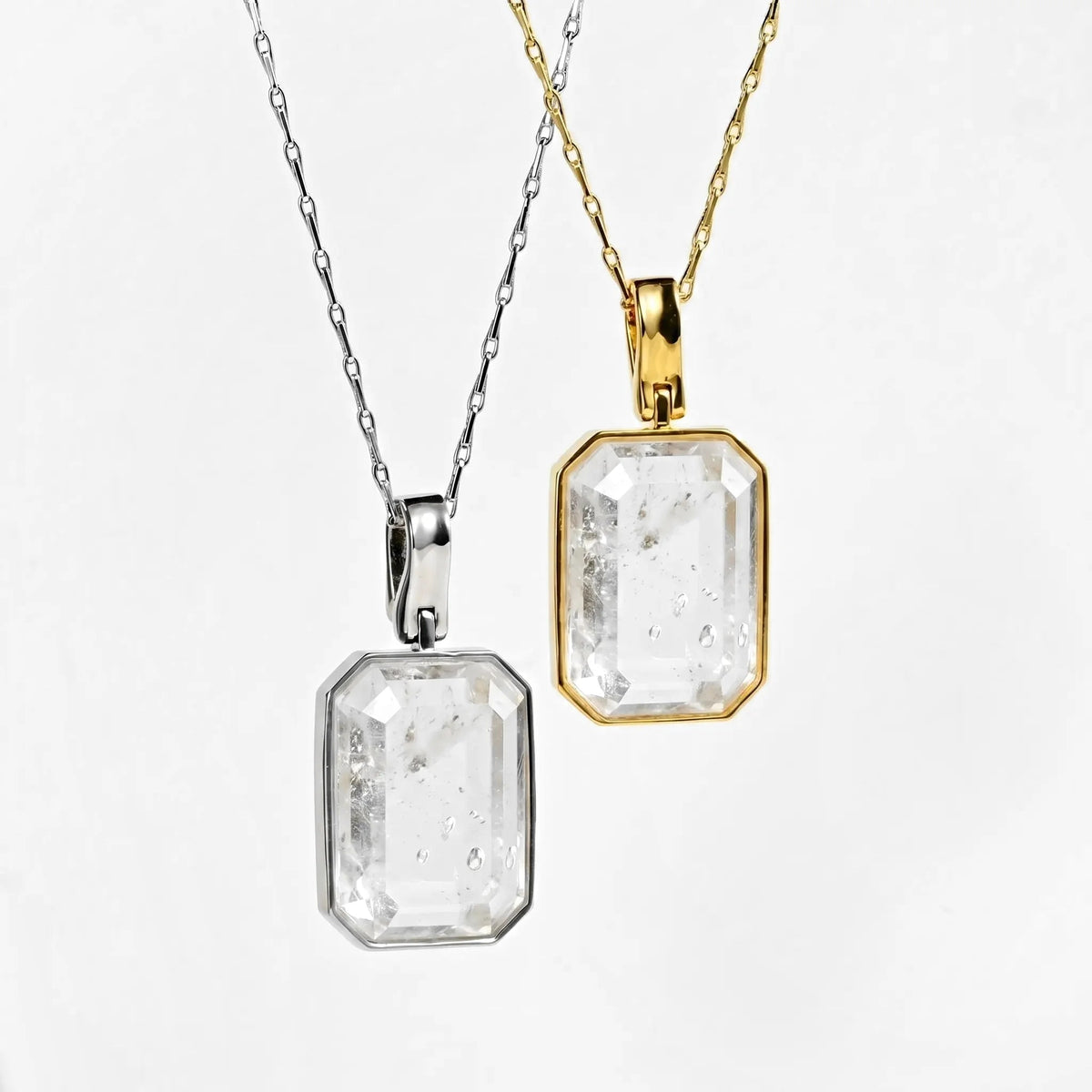 Marique French Vintage Natural Stone Crystal Necklace - Voisson