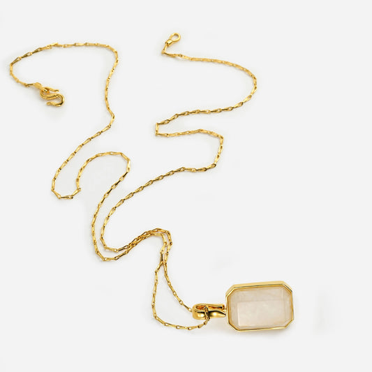 Marique French Vintage Natural Stone Crystal Necklace - Voisson