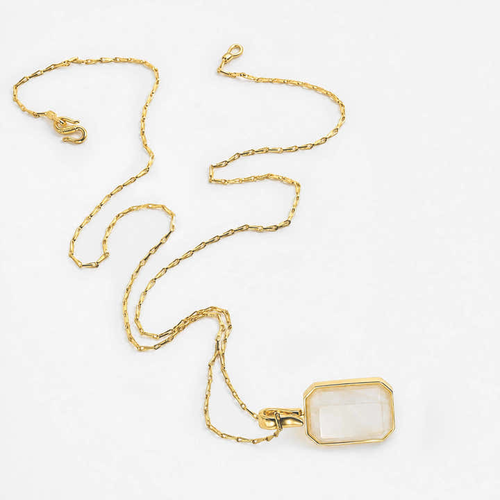 Marique French Vintage Natural Stone Crystal Necklace - Voisson