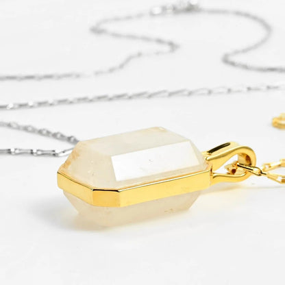 Marique French Vintage Natural Stone Crystal Necklace - Voisson