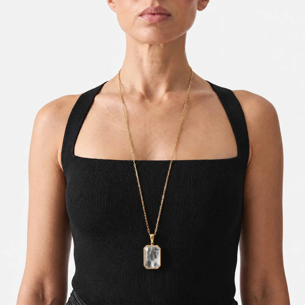 Marique French Vintage Natural Stone Crystal Necklace - Voisson