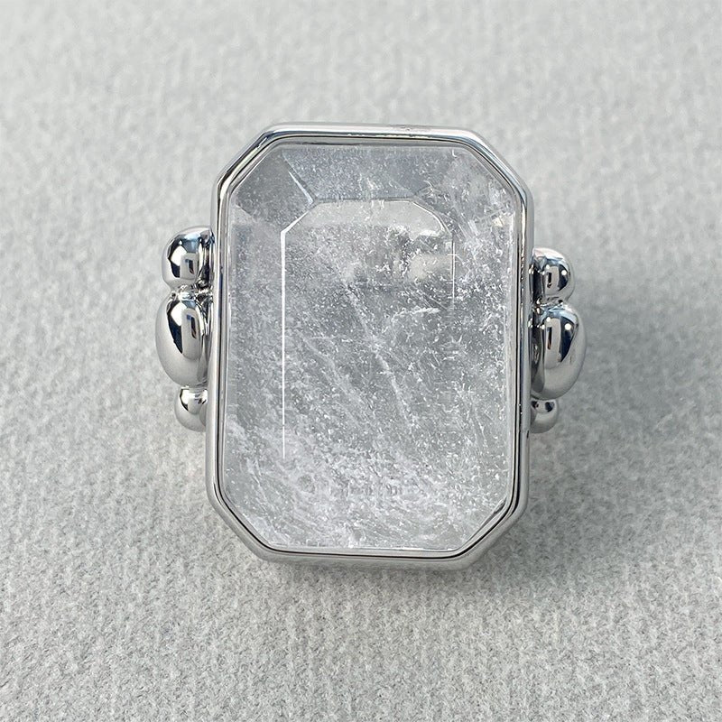 Marique French Vintage Natural Stone Crystal Ring - Voisson