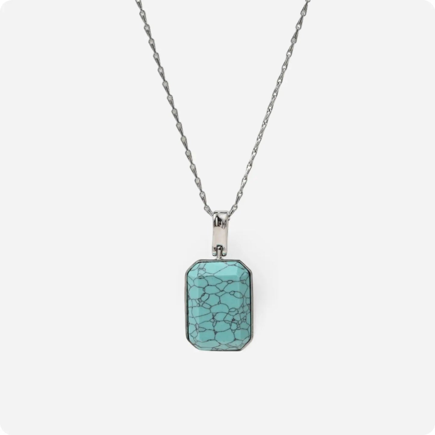 Marique French Vintage Natural Stone Turquoise Necklace - Voisson