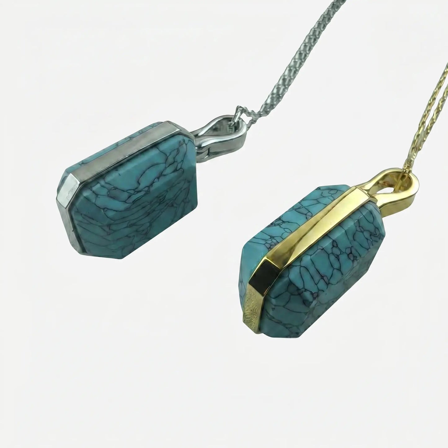 Marique French Vintage Natural Stone Turquoise Necklace - Voisson