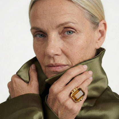 Marique French Vintage Noir Ring - Voisson