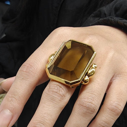 Marique French Vintage Noir Ring - Voisson