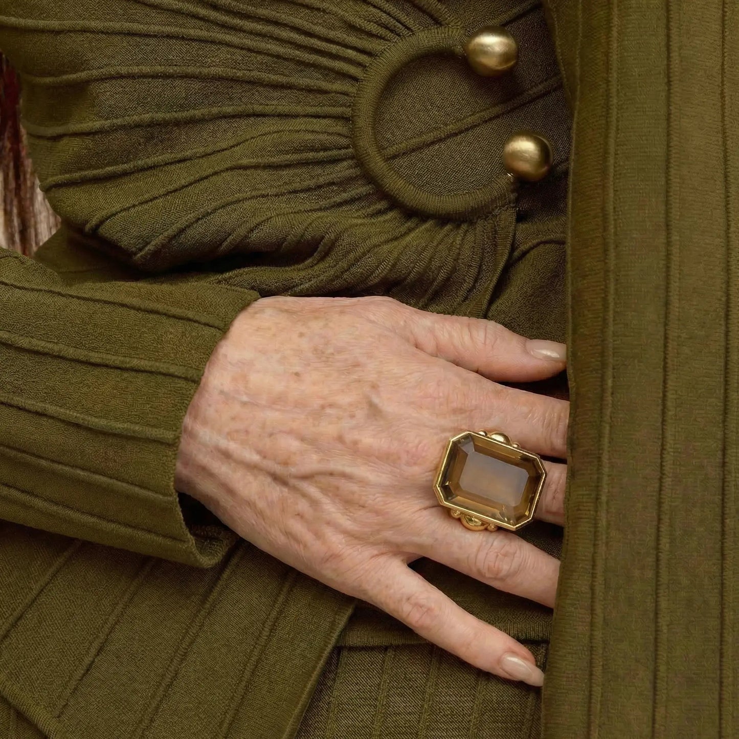 Marique French Vintage Noir Ring - Voisson