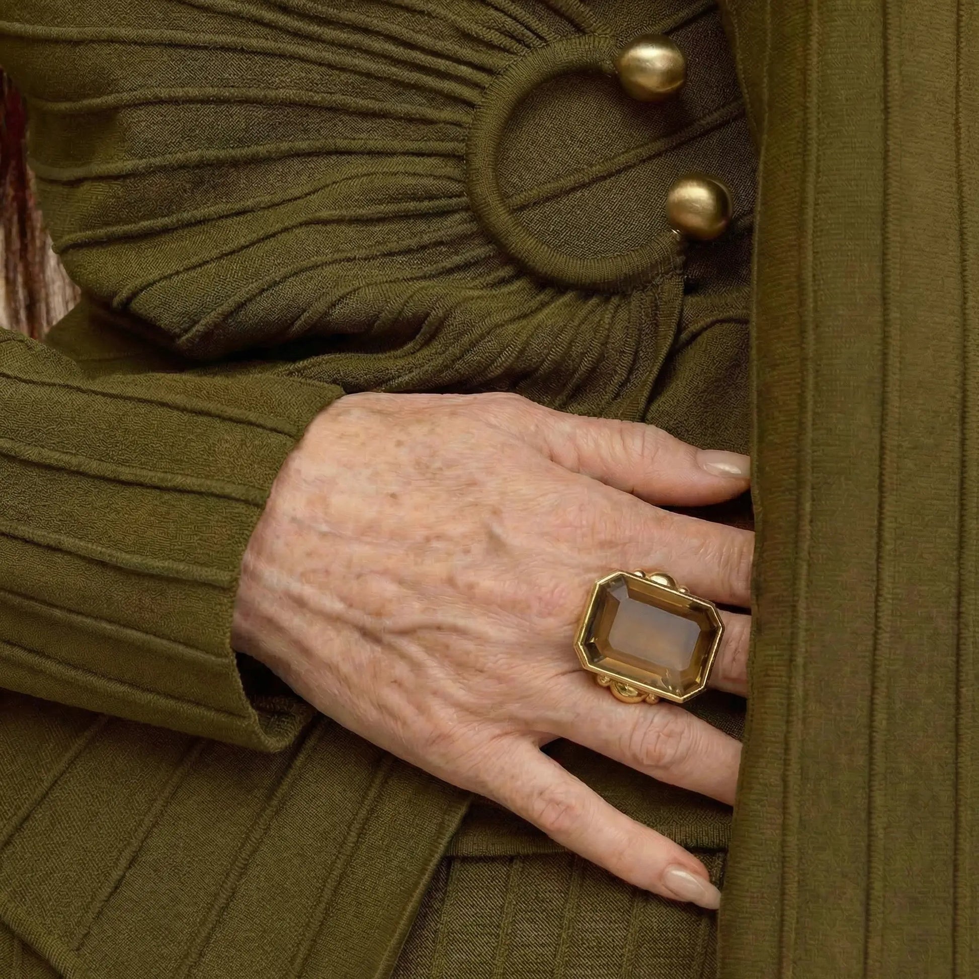 Marique French Vintage Noir Ring - Voisson