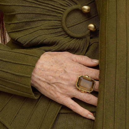 Marique French Vintage Noir Ring - Voisson