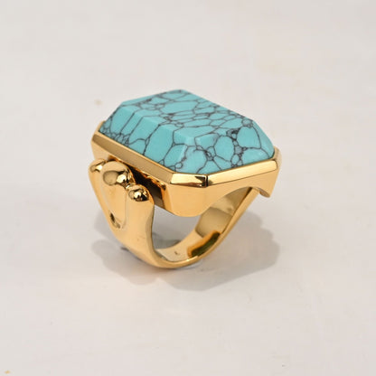 Marique French Vintage Turquoise Ring - Voisson