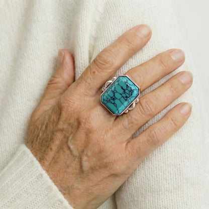 Marique French Vintage Turquoise Ring - Voisson