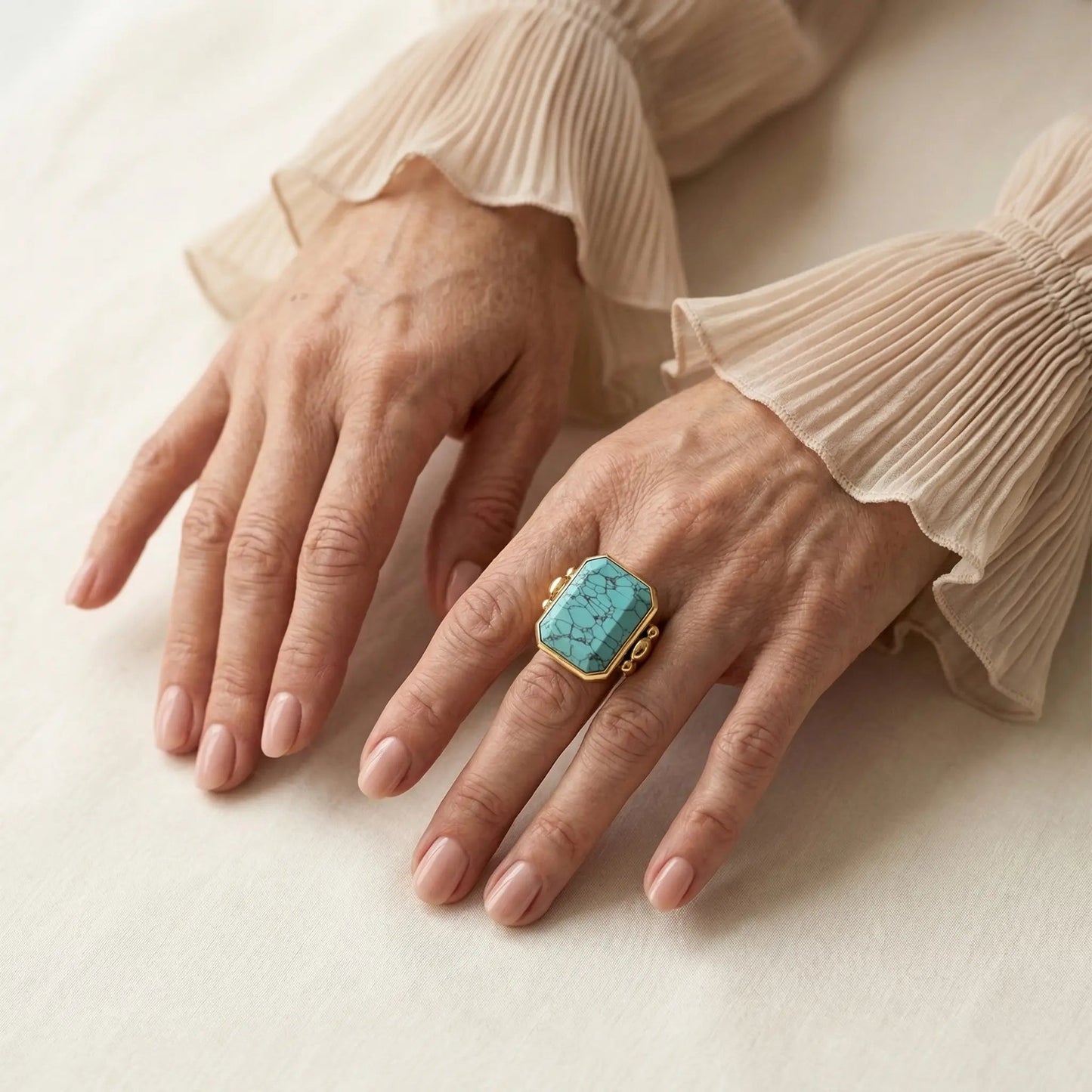 Marique French Vintage Turquoise Ring - Voisson