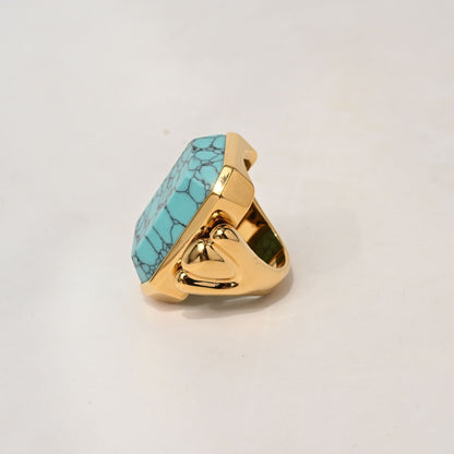 Marique French Vintage Turquoise Ring - Voisson