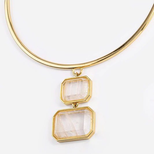 Marique Vintage Natural Stone Chocker Necklace - Voisson