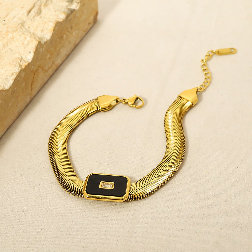 Metro Plaque Chain Bracelet - Voisson