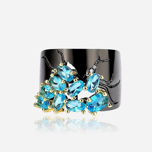 Midnight Bloom Ring - Voisson