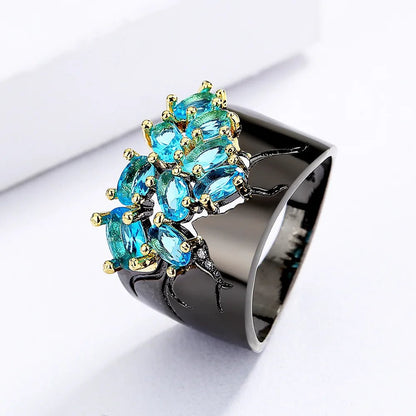 Midnight Bloom Ring - Voisson