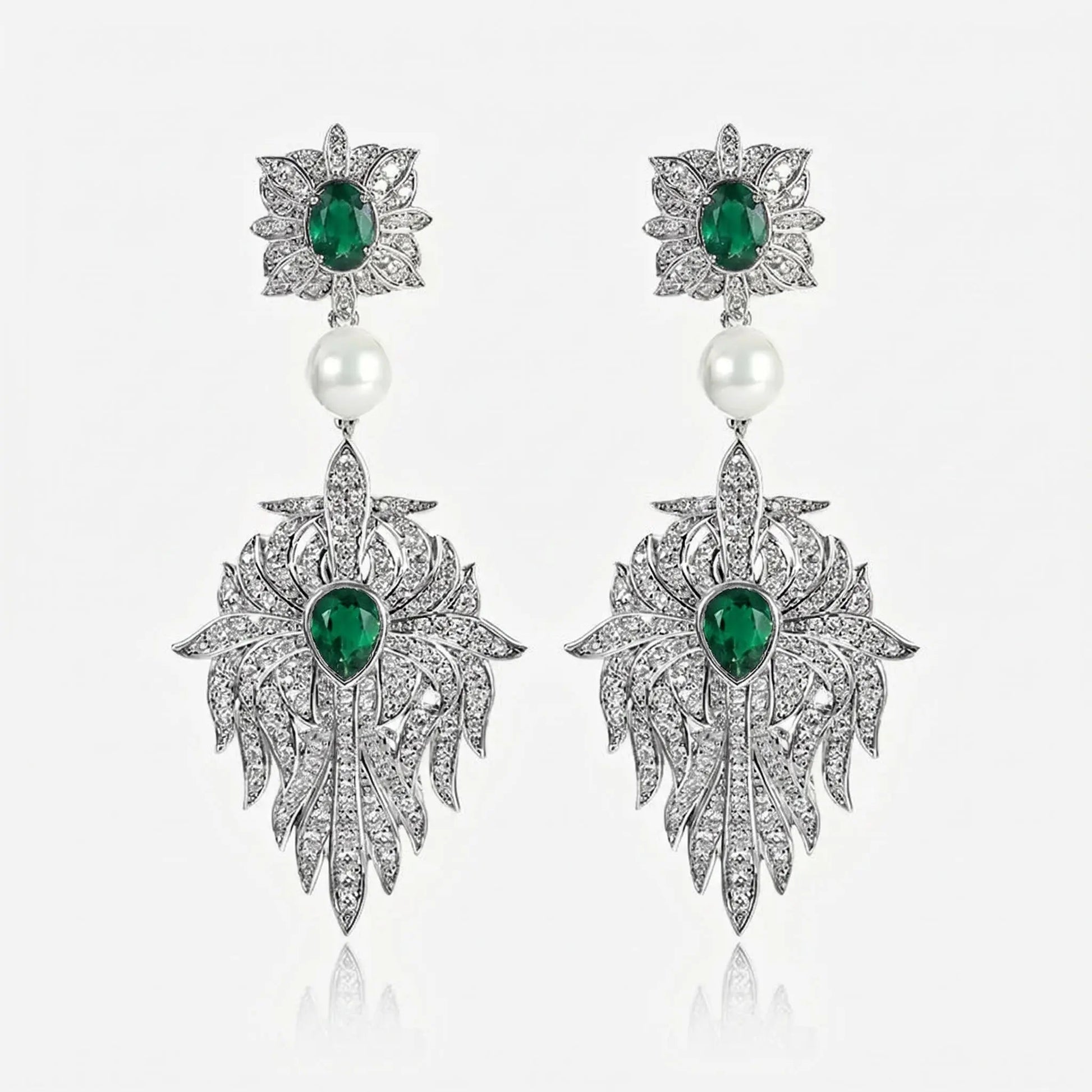 Midnight Pearl Empress Earrings - Voisson