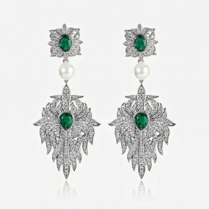 Midnight Pearl Empress Earrings - Voisson