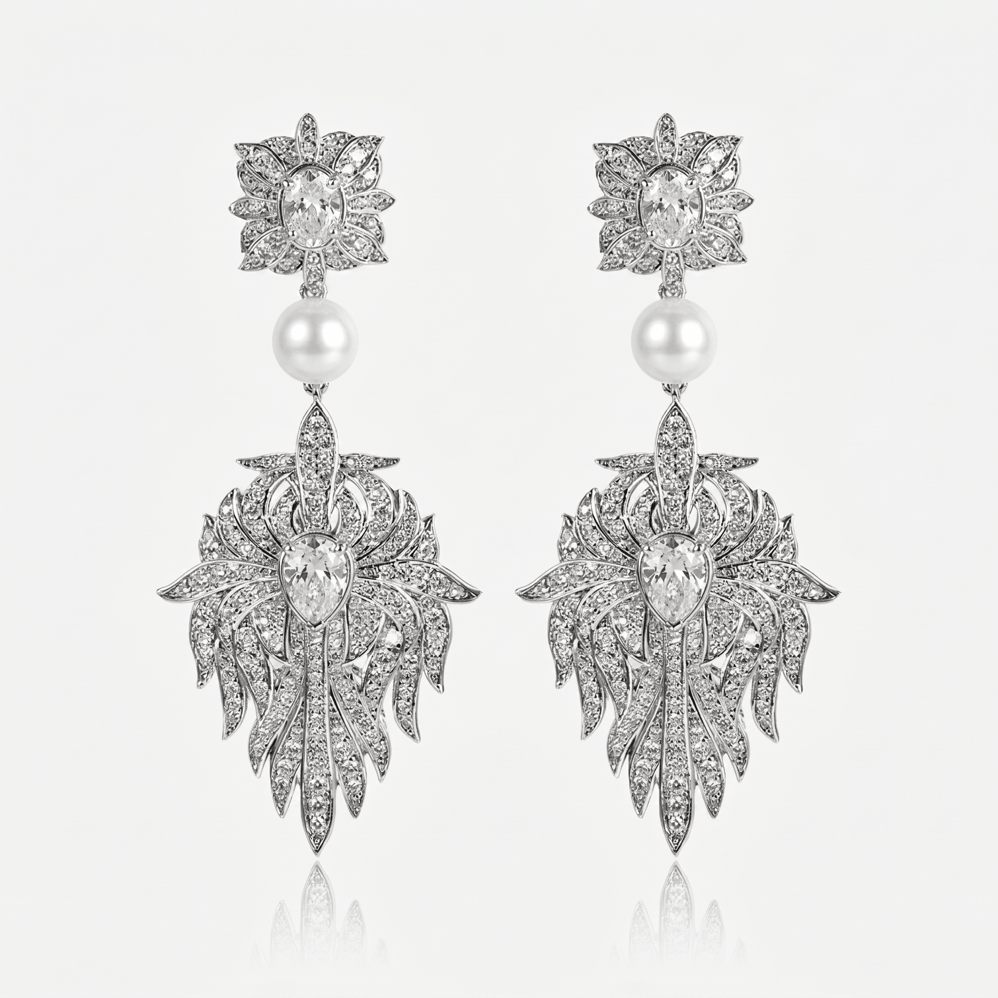 Midnight Pearl Empress Earrings - Voisson