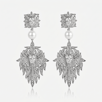 Midnight Pearl Empress Earrings - Voisson