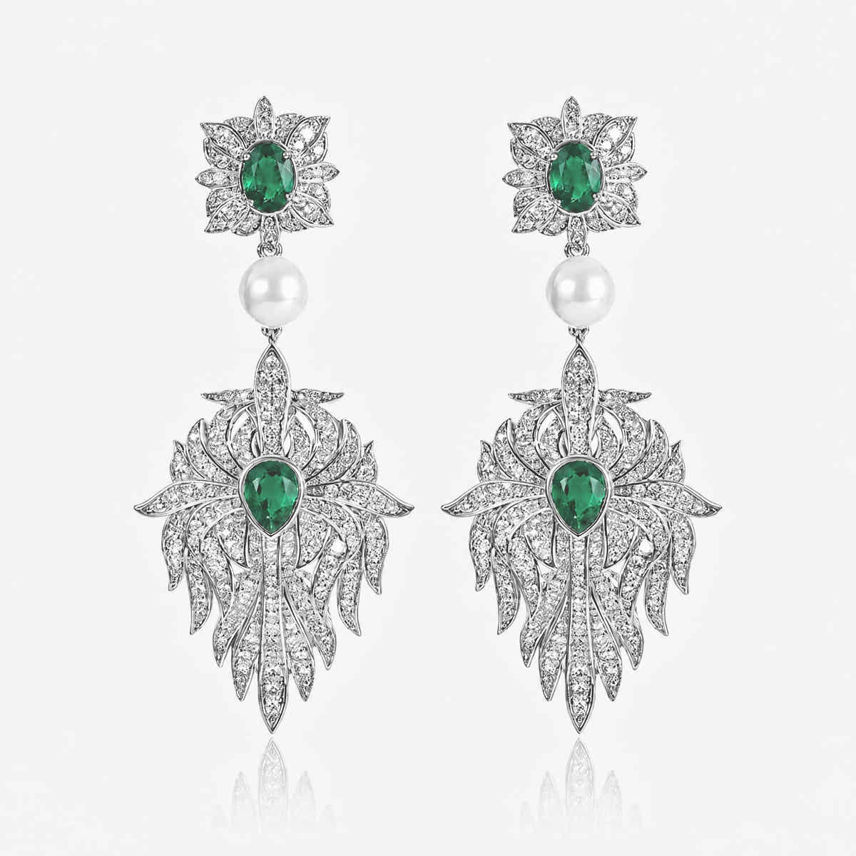 Midnight Pearl Empress Earrings - Voisson