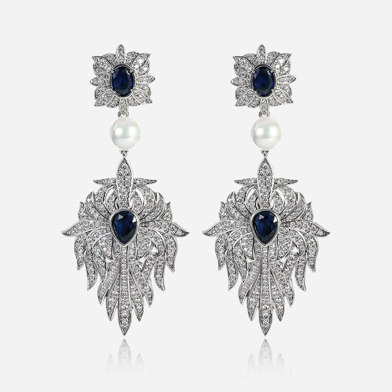 Midnight Pearl Empress Earrings - Voisson