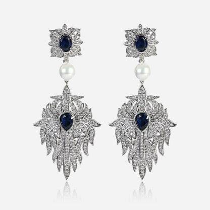 Midnight Pearl Empress Earrings - Voisson