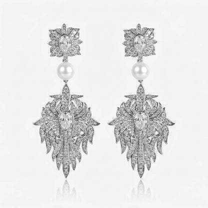 Midnight Pearl Empress Earrings - Voisson