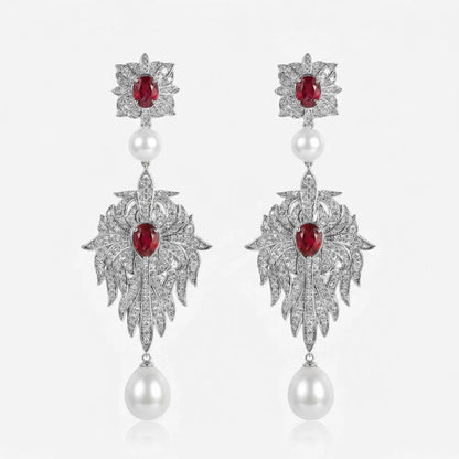 Midnight Pearl Empress Earrings - Voisson
