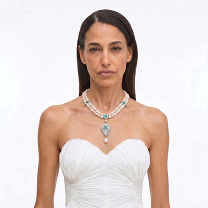 Midnight Pearl Empress Necklace - Voisson