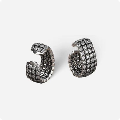 Midnight Vault Hoop Earrings - Voisson