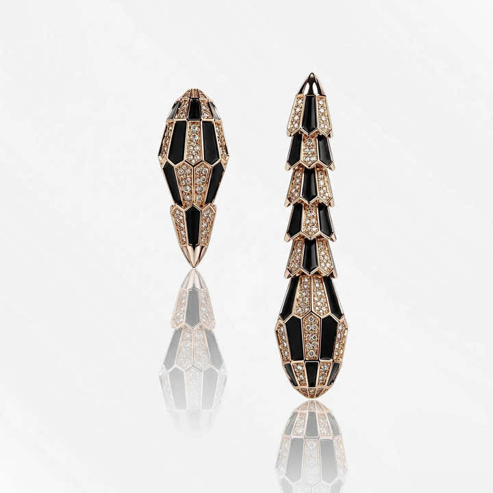 Midnight Viper Earrings - Voisson
