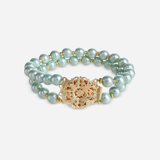 Mint Whisper Pearl Bracelet - Voisson