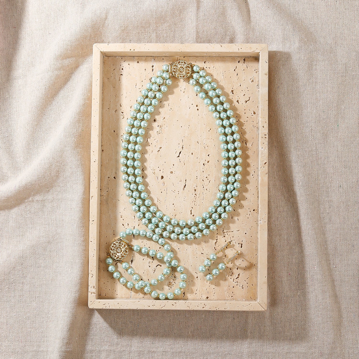 Mint Whisper Pearl Bracelet - Voisson